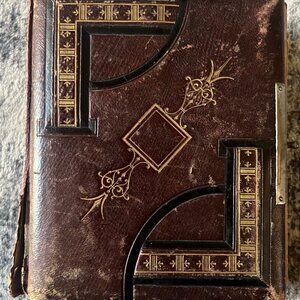 Antique Victorian Photo Album – 1888 – With Tintypes & Collector Cards
